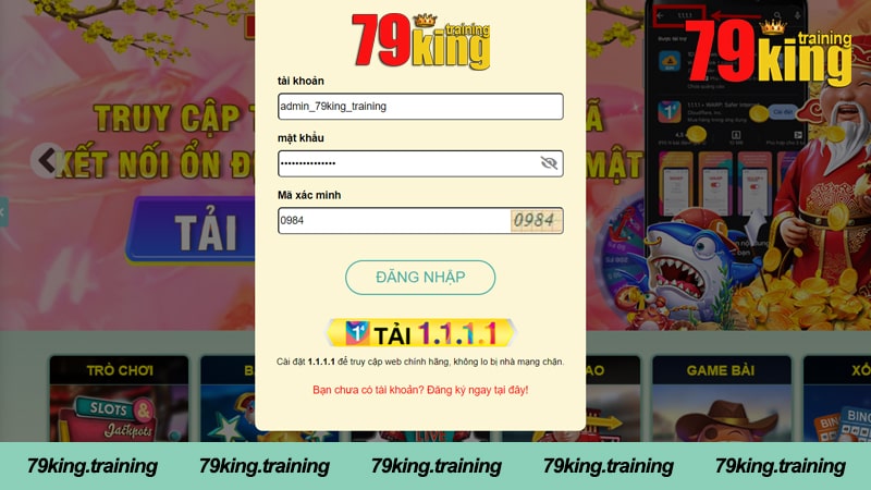 Đăng nhập vào nhà cái 79KING vô cùng đơn giản